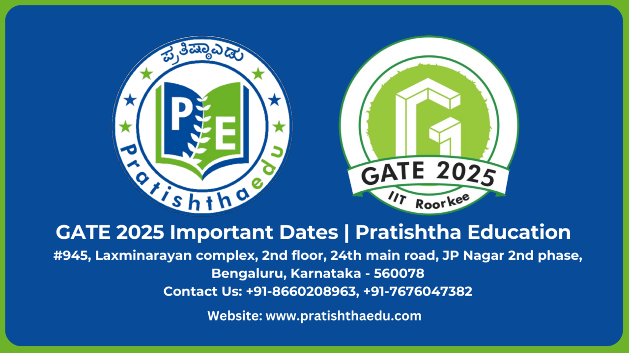 GATE 2025 Important Dates Pratishtha Education