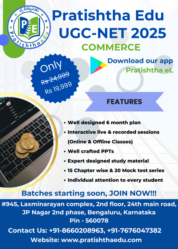 UGC NET 2025 Commerce: Syllabus, Exam Pattern, and Top Colleges by Pratishtha Edu, best coaching in bangalore, JP Nagar