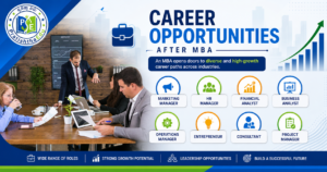 Career opportunities after PG-CET MBA including Marketing Manager, HR Manager, Business Analyst, Financial Analyst and Operations Manager for MBA graduates.