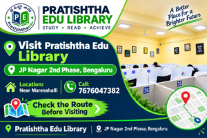 Pratishtha Edu Library entrance in JP Nagar Bengaluru
