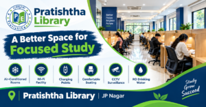 Study library facilities at Pratishtha Library in JP Nagar Bangalore
